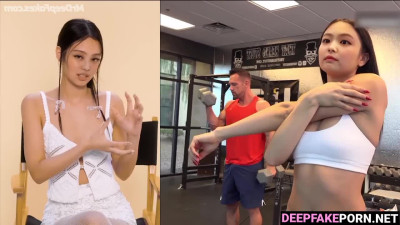 Sweaty fuck with trainer in the gym / 제니 블랙핑크 - Jennie deepfake video